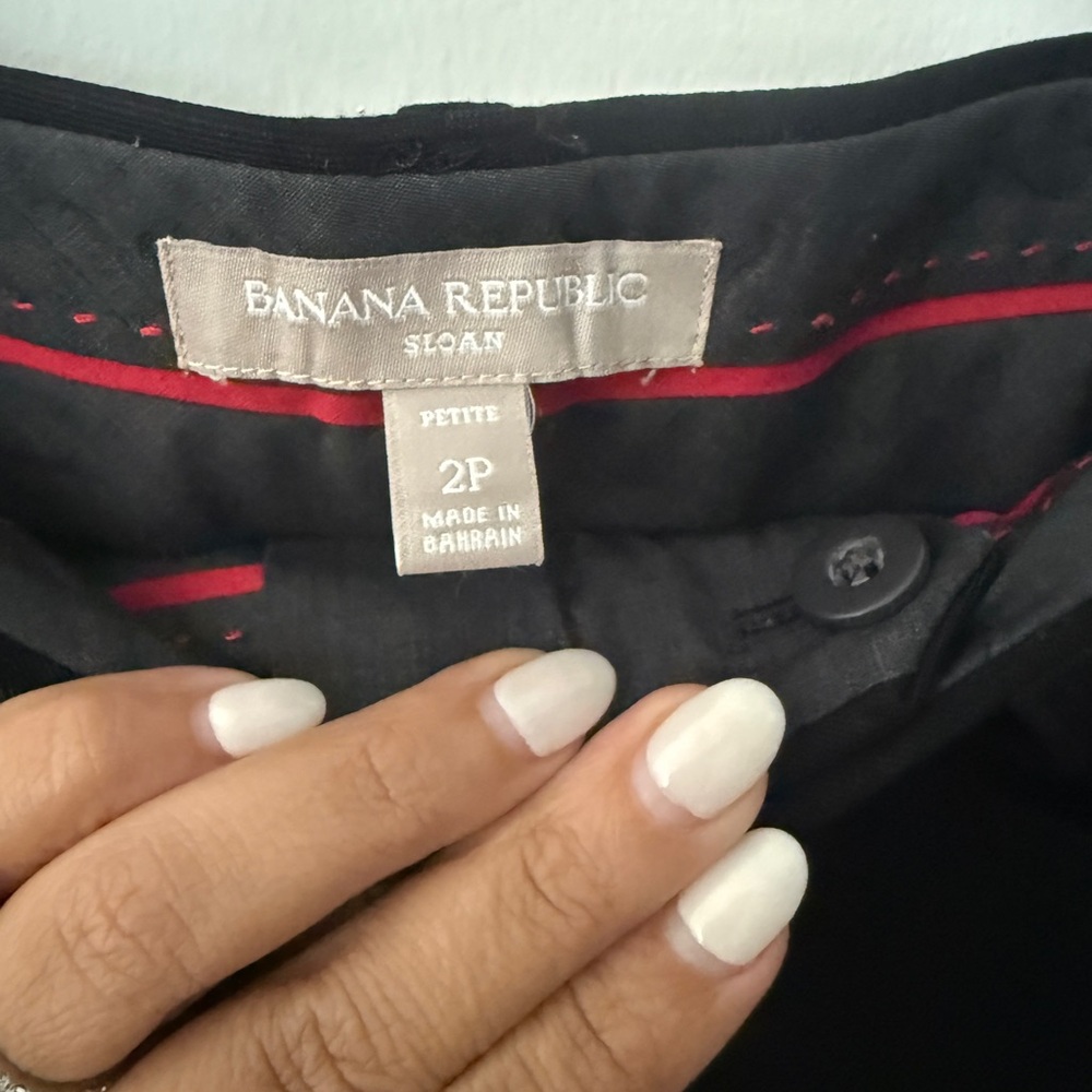 Banana Republic Black Pants with Red Accents - Picture 8 of 9